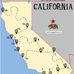 The Ultimate Road Trip Map Of Places To Visit In California   Hand   California Tourist Attractions Map