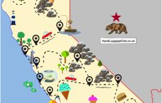 The Ultimate Road Trip Map Of Places To Visit In California - Hand - Route 1 California Map