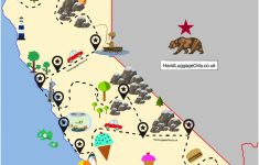 The Ultimate Road Trip Map Of Places To Visit In California | Travel - Valencia California Map