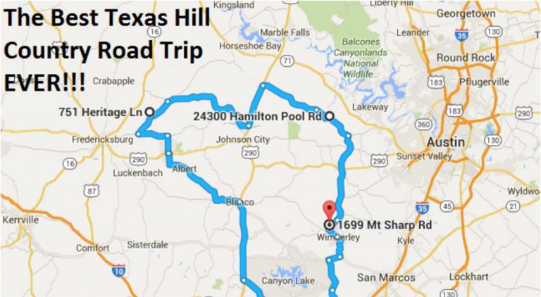 The Ultimate Texas Hill Country Road Trip - Texas Hill Country Map