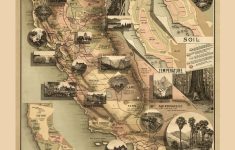The Unique Map Of California 1888 - Vintage Map, Antique Map - Antique Map Of California