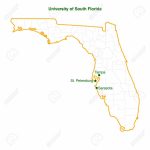 The Vector Map Of The University Of South Florida Usf Three   Tampa St Petersburg Map Florida