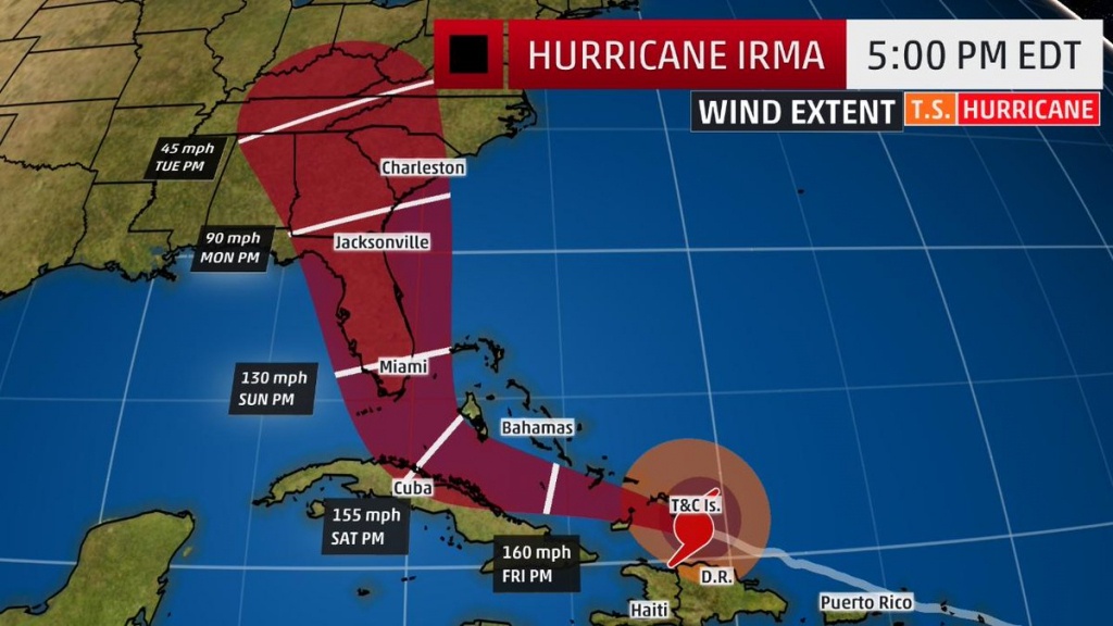 The Weather Channel On Twitter: &amp;quot;#irma&amp;#039;s Track Has Shifted West - Weather Channel Florida Map