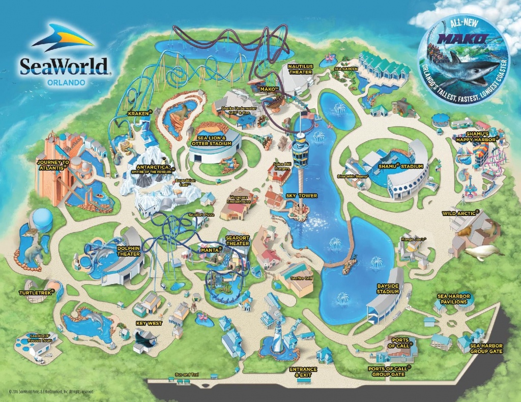 Seaworld Orlando Park Map Printable Printable Maps