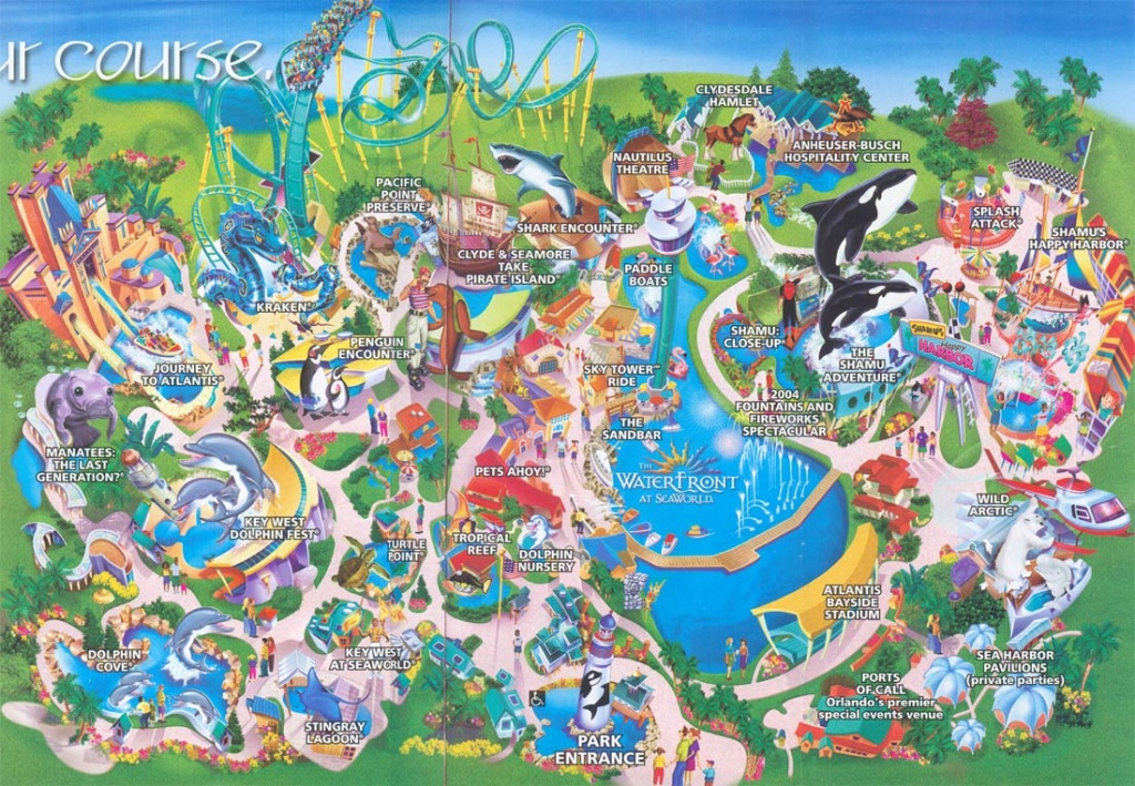 Theme Park Brochures Sea World Orlando - Theme Park Brochures - Printable Map Of Sea World Orlando