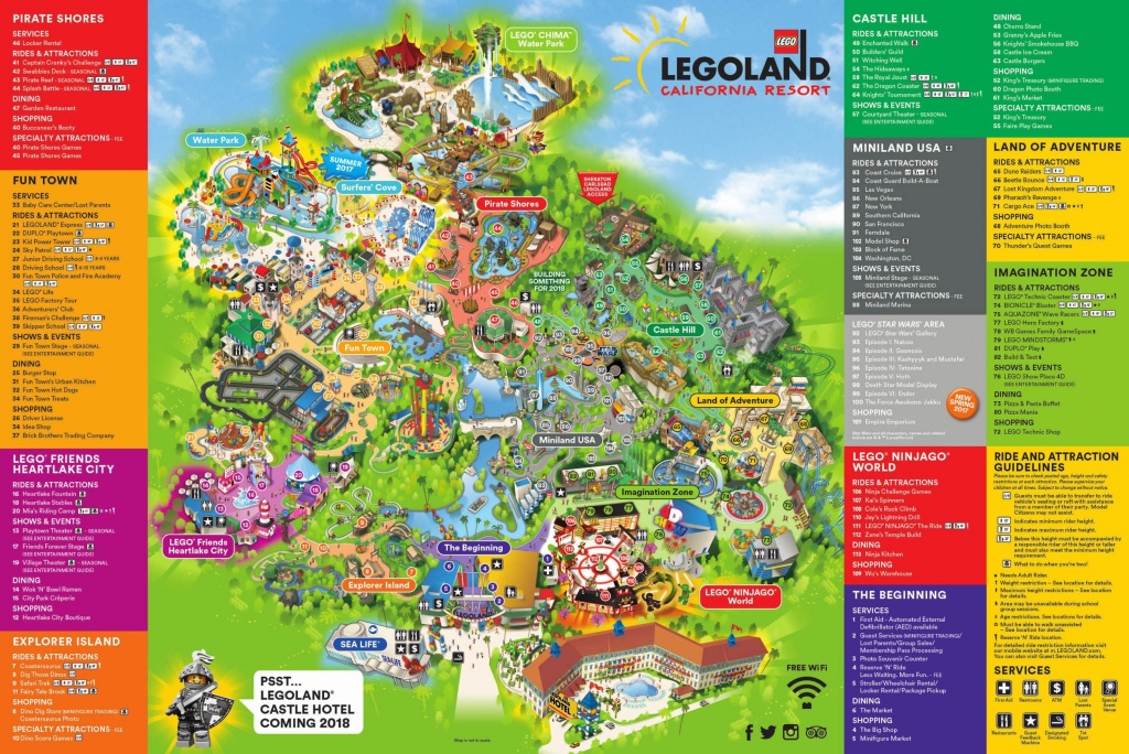 Theme Park Brochures Six Flags Great America In California S Map At - California&amp;amp;#039;s Great America Map 2018