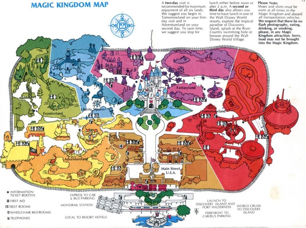 disney magic kingdom map 1990