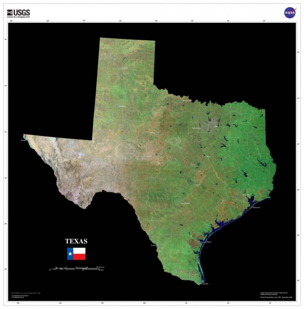 These Us Geological Survey Satellite Maps Were Made With Tri-Decadal - Satellite Map Of Texas