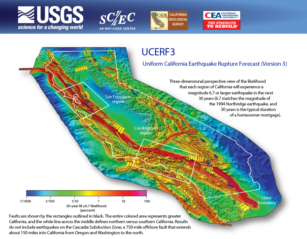 Third Uniform California Earthquake Rupture Forecast (Ucerf3 - Usgs Recent Earthquake Map California
