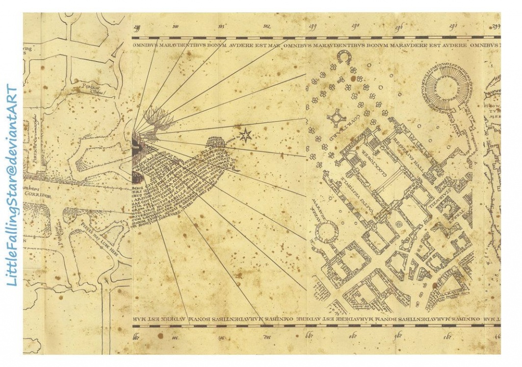This Is A Copy Of The Marauders Map, 36 Scans Stitched Together In - Marauders Map Printable