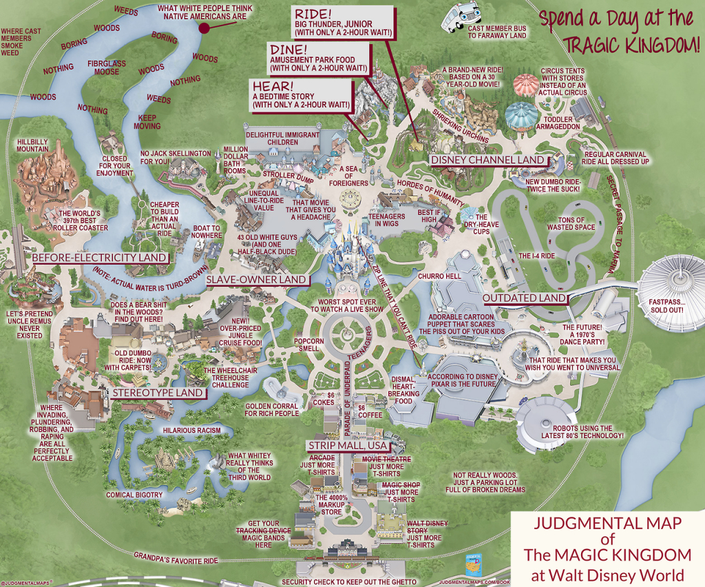 This &amp;#039;judgmental Map&amp;#039; Of Magic Kingdom Is Pretty Accurate | Blogs - Disney World Florida Map 2018