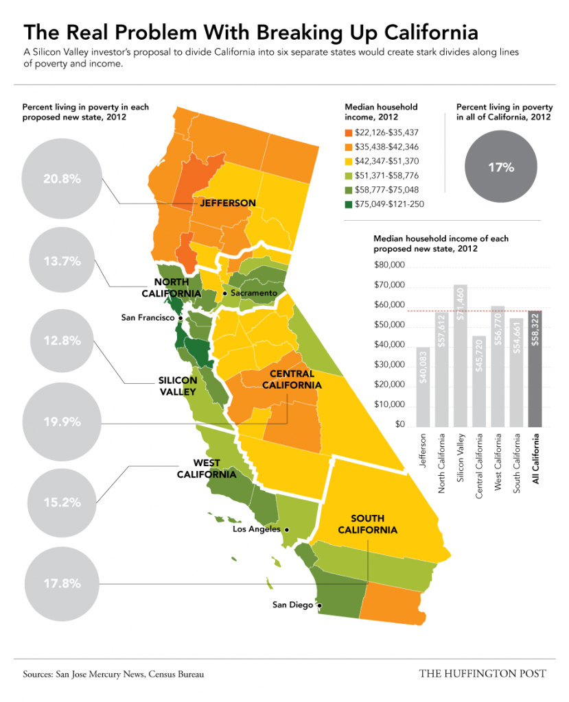 This Map Shows Why The Plan To Split Up California Would Be A - Divide California Map