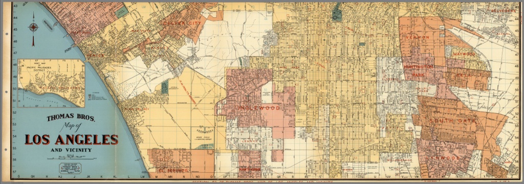 Thomas Bros. Map Of Los Angeles And Vicinity. Venice. Culver City - Thomas Bros Maps California