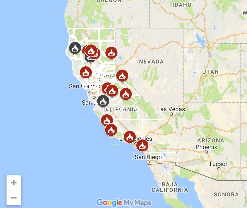 Thousands Are Fleeing Forest Fires In Northern California | Ctif - California Wildfires 2018 Map
