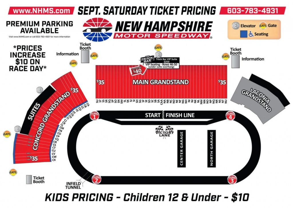 Tickets | Events | Nhms - Texas Motor Speedway Track Map