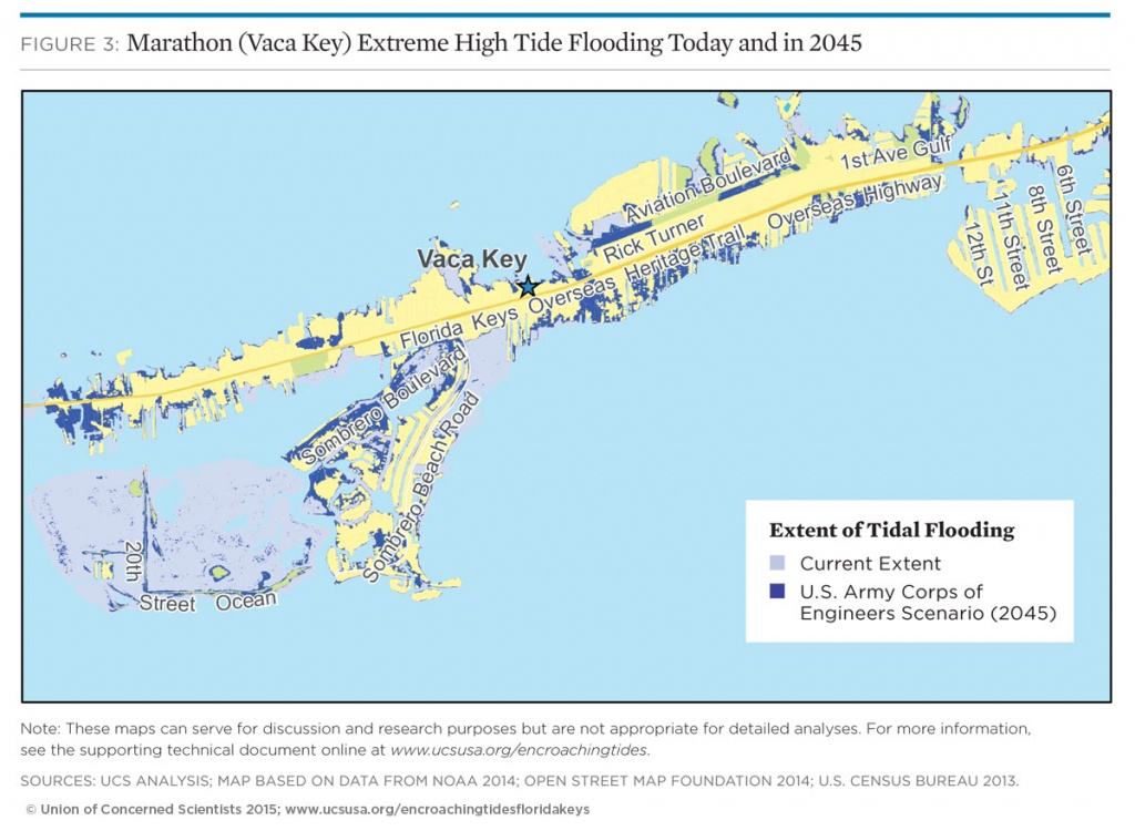 Tidal Flooding And Sea Level Rise In The Florida Keys (2015) | Union - Florida Keys Flood Zone Map