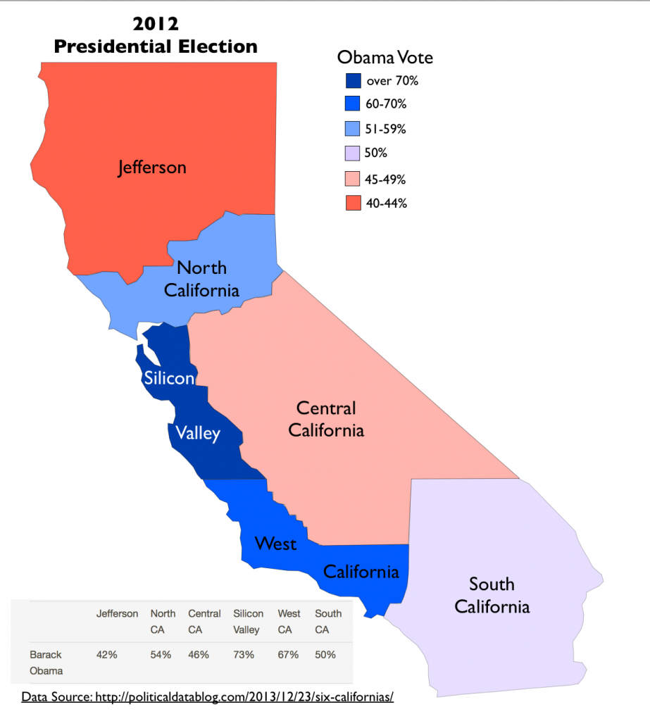 Tim Draper&amp;#039;s Proposed “Six Californias” | Geocurrents - Divide California Map