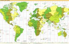 time zones of the world map large version printable world time zone map Time Zones Of The World Map (Large Version) - Printable World Time Zone Map