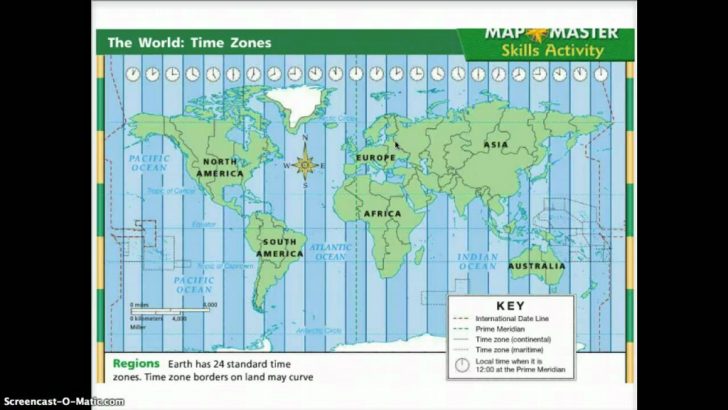 Printable Time Zone Map For Kids