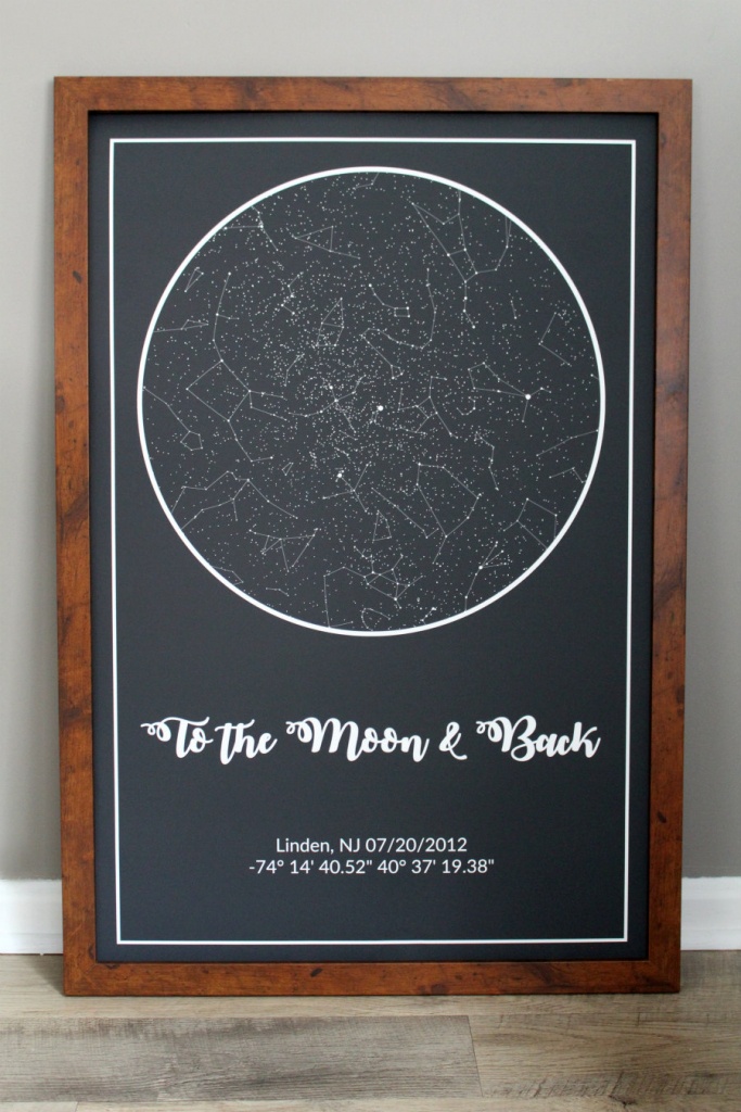 To The Moon &amp;amp; Back: A Star Map Of Our Wedding Date - Living La Vida - Printable Star Map By Date