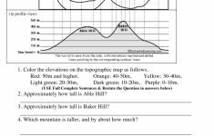 Topographic+Map+Worksheet | Map Reading | Map Worksheets - Map Reading Quiz Printable