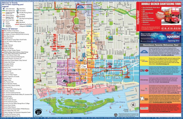 Printable Map Of Downtown Toronto