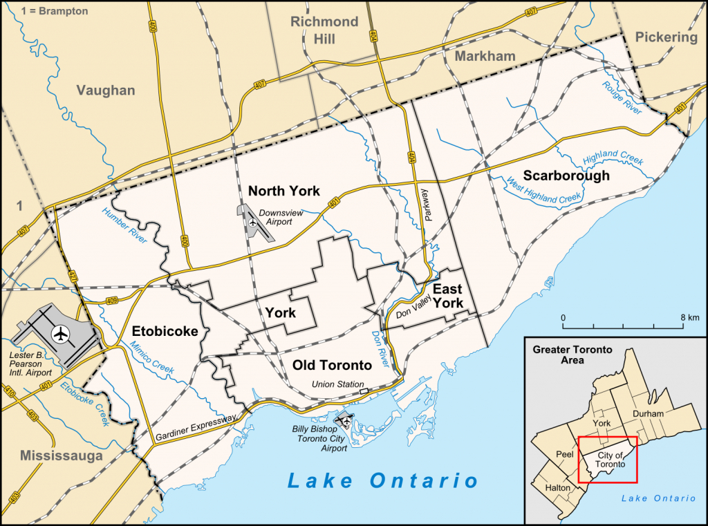 Toronto - Wikipedia - Toronto California Map
