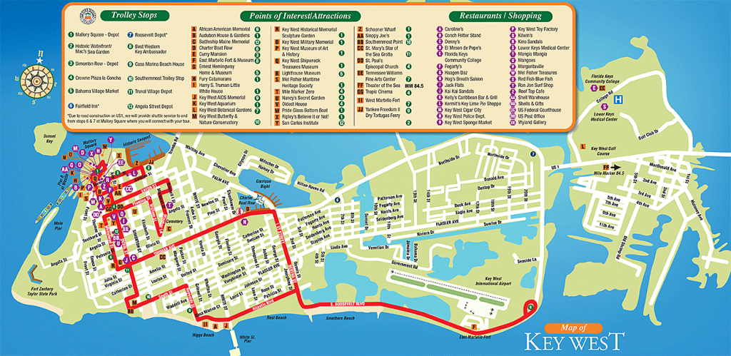 Tourist Attractions In Key West City Florida - Google Search - Map Of Key West Florida Attractions