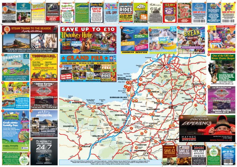 Tourist Map And Publication Advertising Distributed Through Our Network