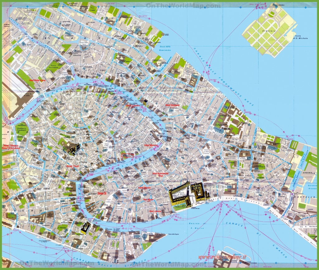 Tourist Map Of Venice City Centre - Printable Map Of Venice