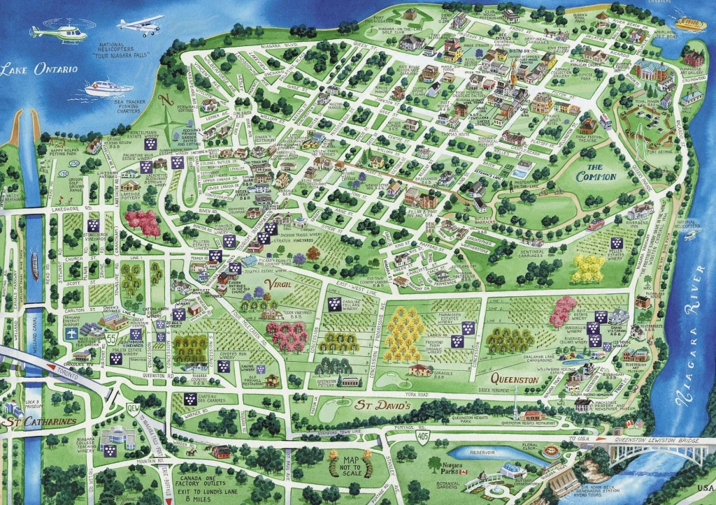 Town Map Of Niagara-On-The-Lake | Niagara On The Lake | Tourist Map - Printable Map Of Niagara On The Lake