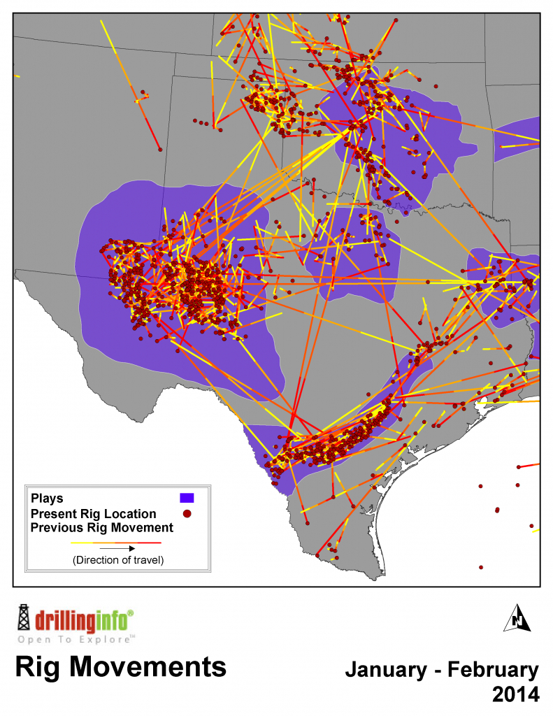 Tracking The Drilling Rig Feeding Frenzy - Texas Oil Rig Fishing Map