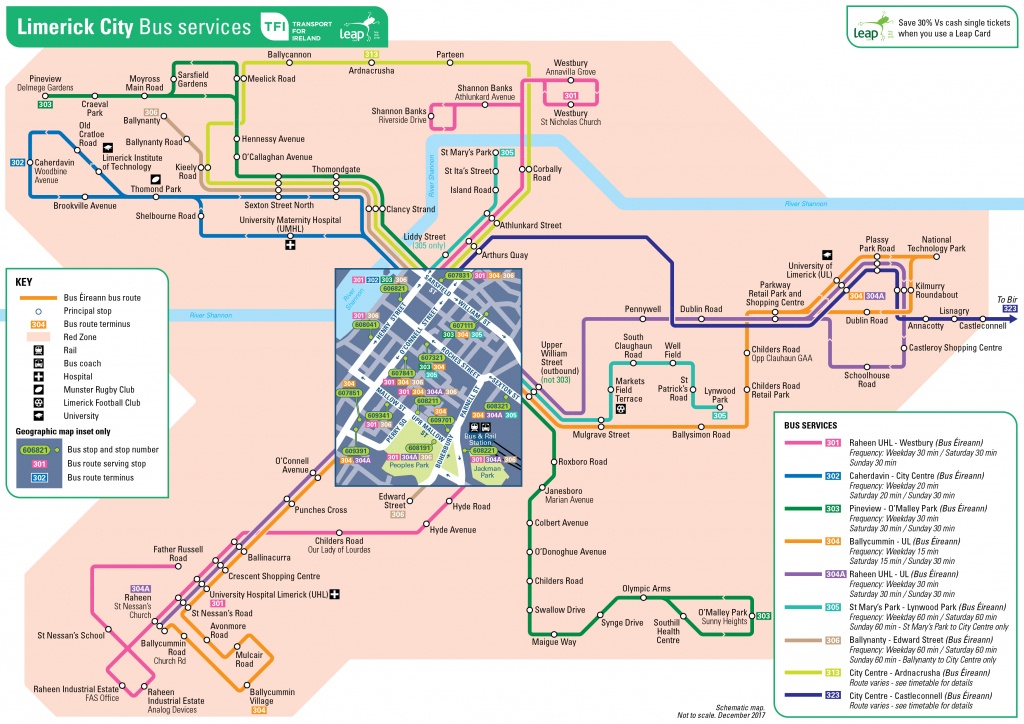 Transport For Ireland - Maps Of Public Transport Services - - Cork City Map Printable