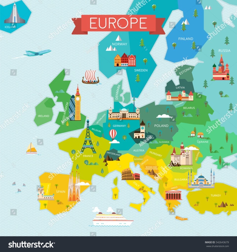 Travel Map Of Europe - World Wide Maps - Europe Travel Map Printable