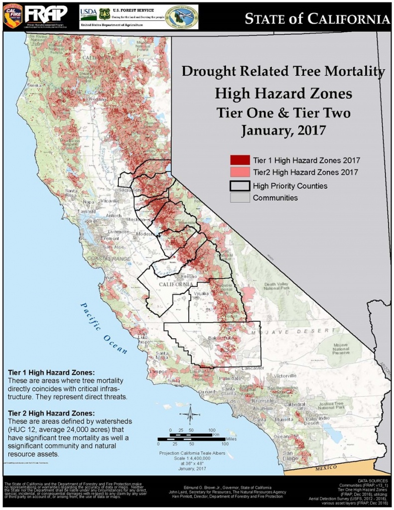 Tree Mortality Maps – Ready For Wildfire - California Fire Zone Map