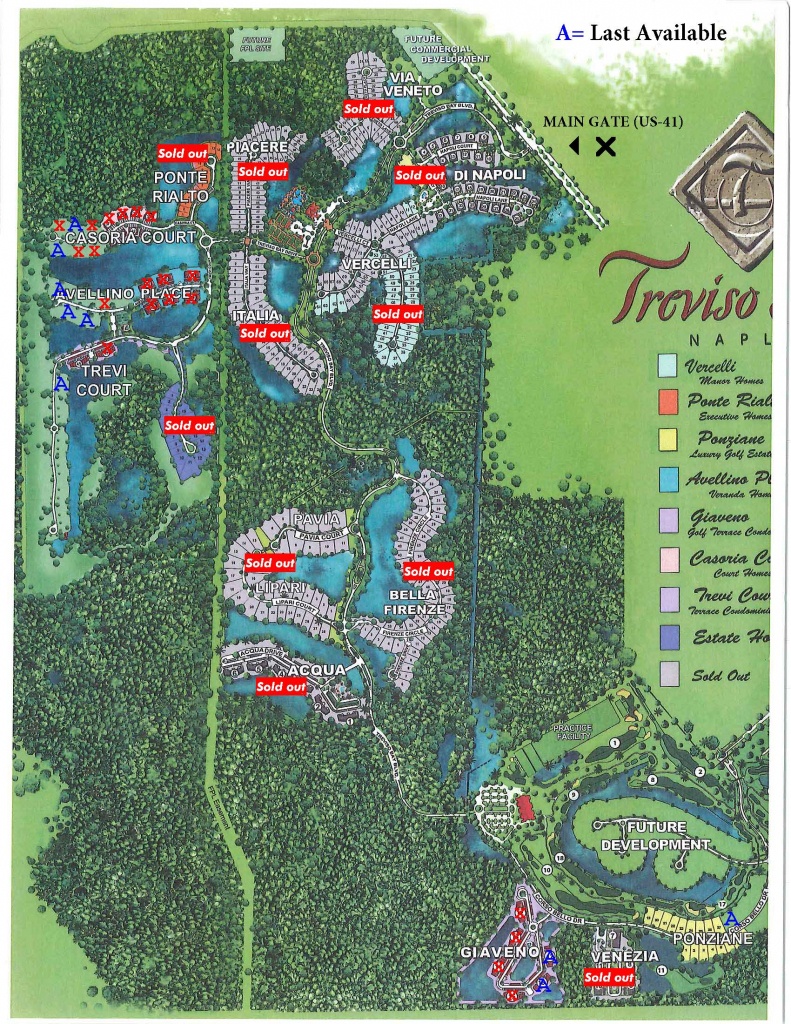 Treviso-Map – Treviso Bay Naples Fl - Golf Courses In Naples Florida Map
