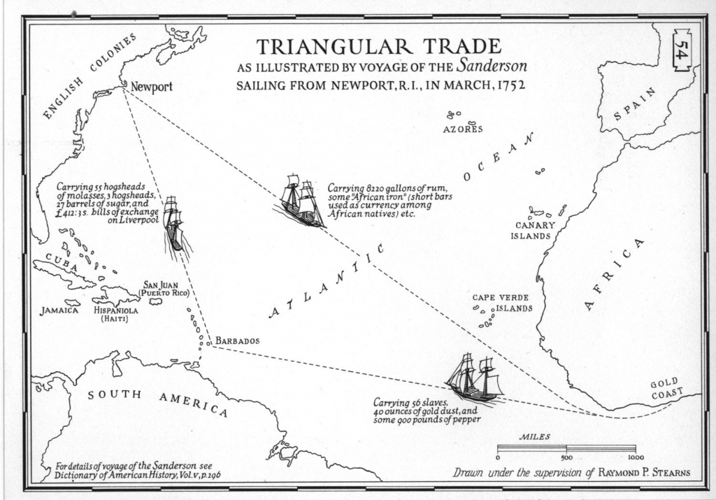 Triangular Trade - Triangular Trade Map Printable