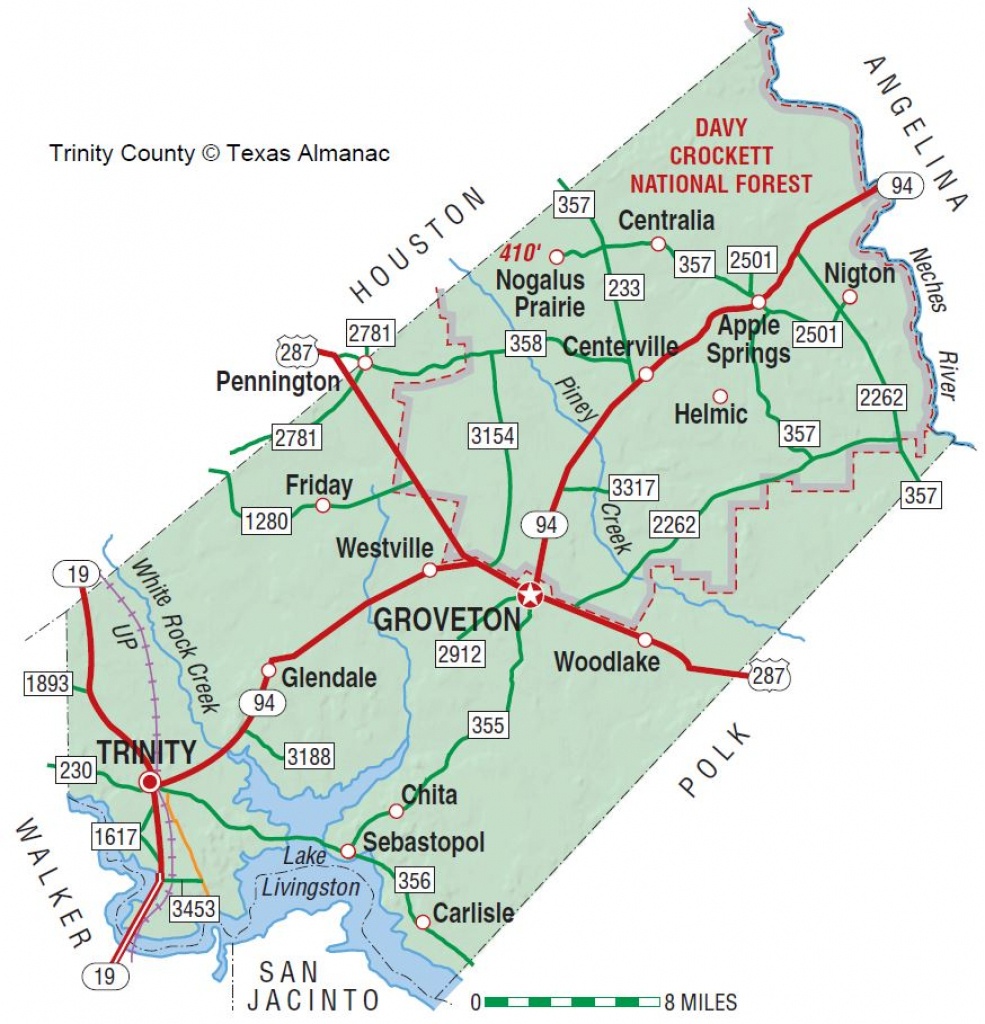 Trinity County | The Handbook Of Texas Online| Texas State - Trinity County Texas Map