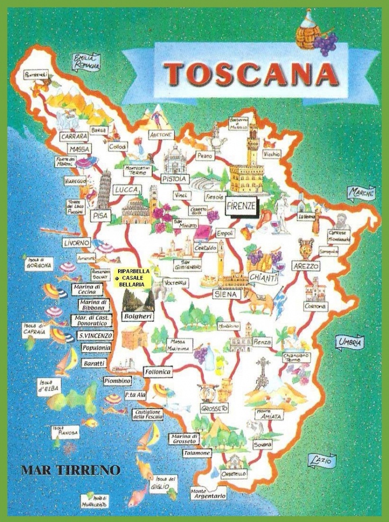 Tuscany Maps | Italy | Maps Of Tuscany (Toscana) - Printable Map Of Tuscany