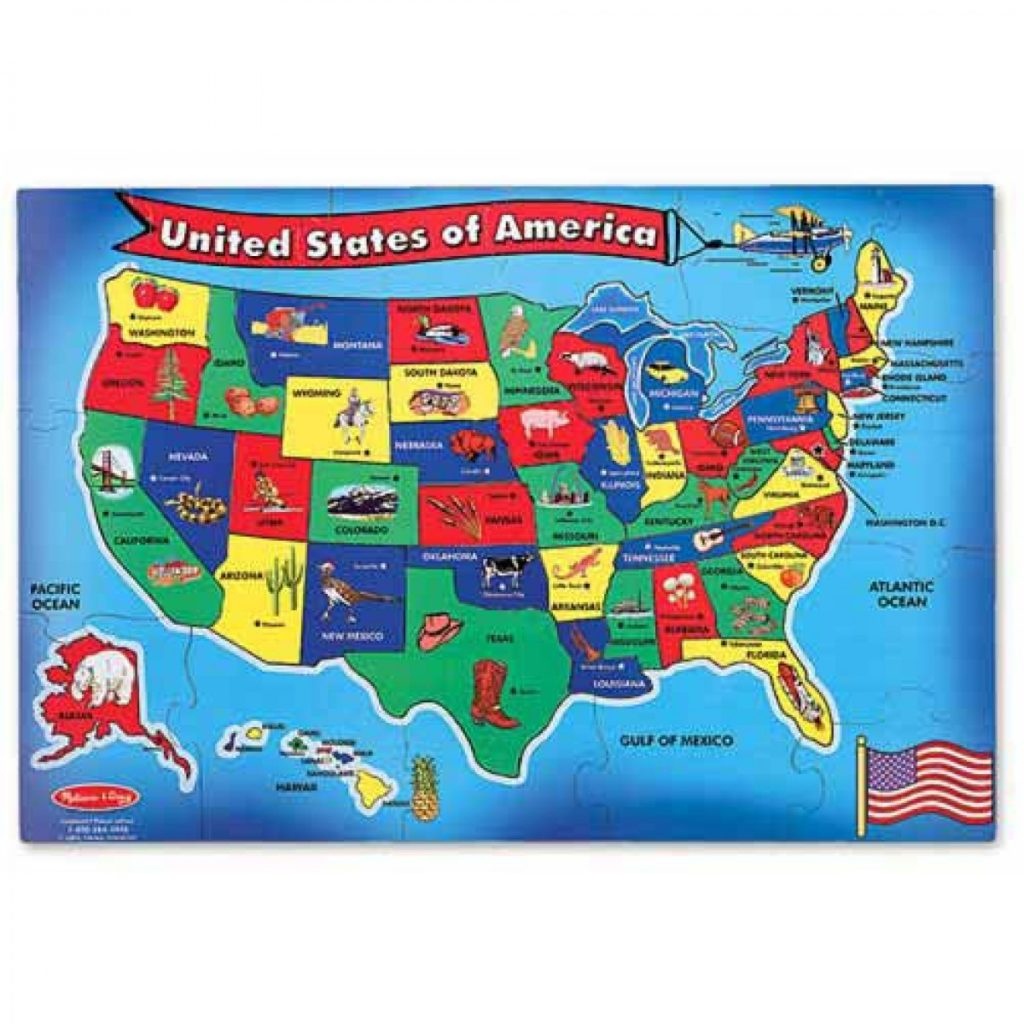 U S A Map Puzzlemelissa Amp Doug Printable Of United States - United States Map Puzzle Printable