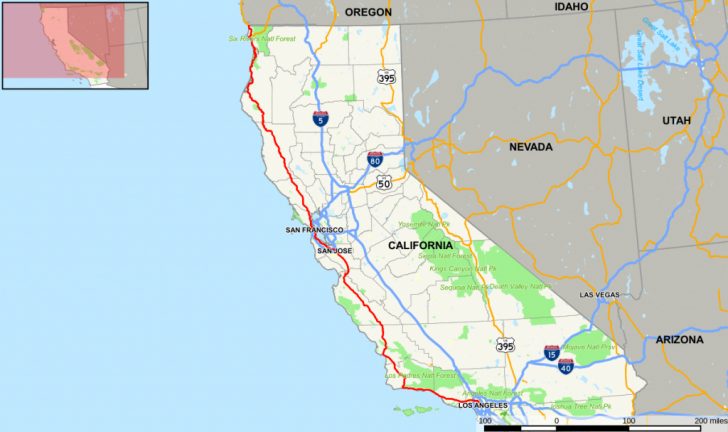 Highway 101 California Map