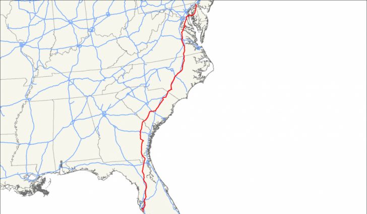 U.s. Route 301 - Wikipedia - Map Of I 95 From Nj To Florida | Printable