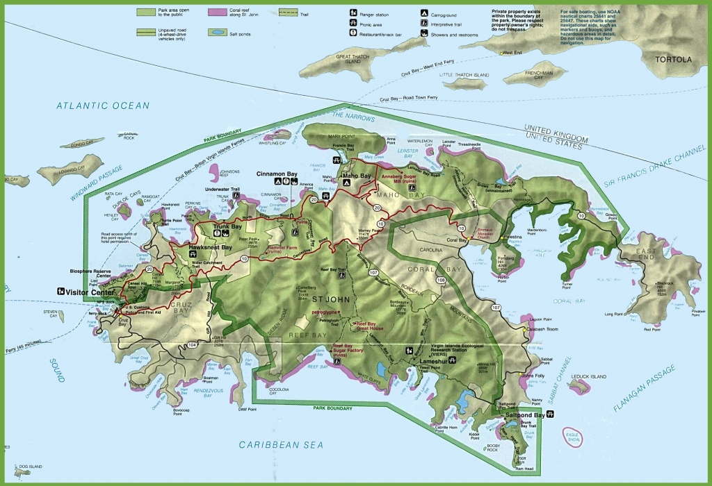 U.s. Virgin Islands Maps | Maps Of United States Virgin Islands - Printable Map Of St John Usvi