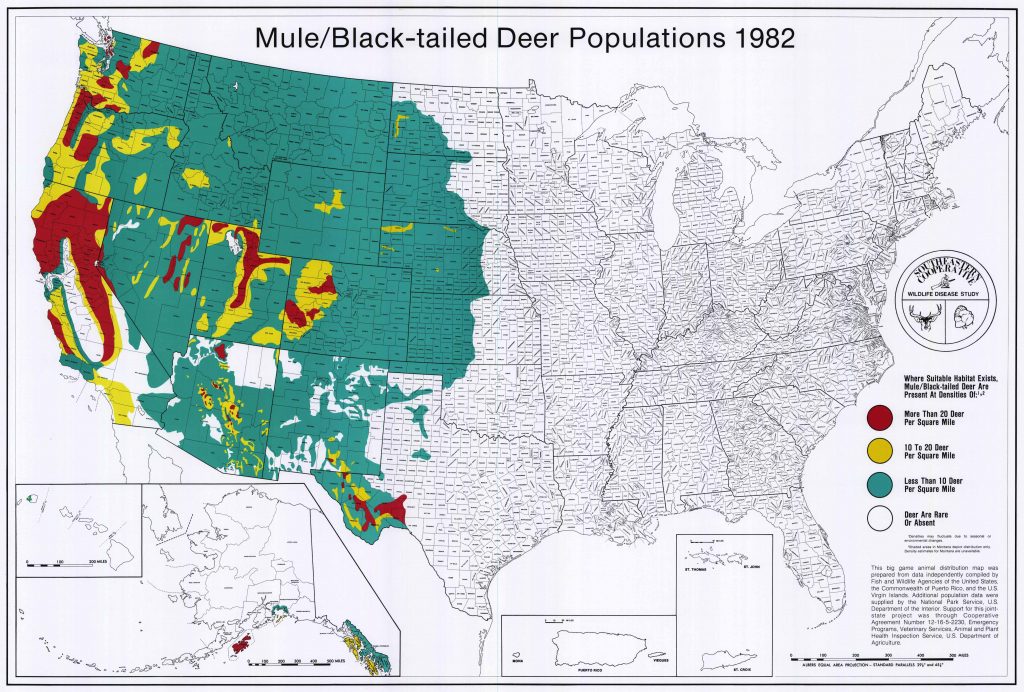 Mule Deer Range Map