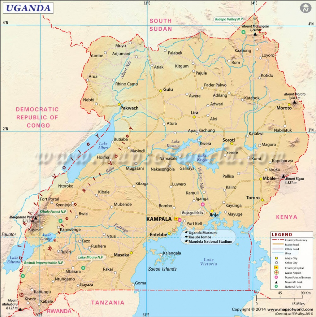 Printable Map Of Uganda - Printable Maps