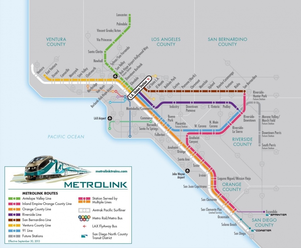 Union Station Los Angeles Metrolink Map – Map Of Usa District - Southern California Metrolink Map