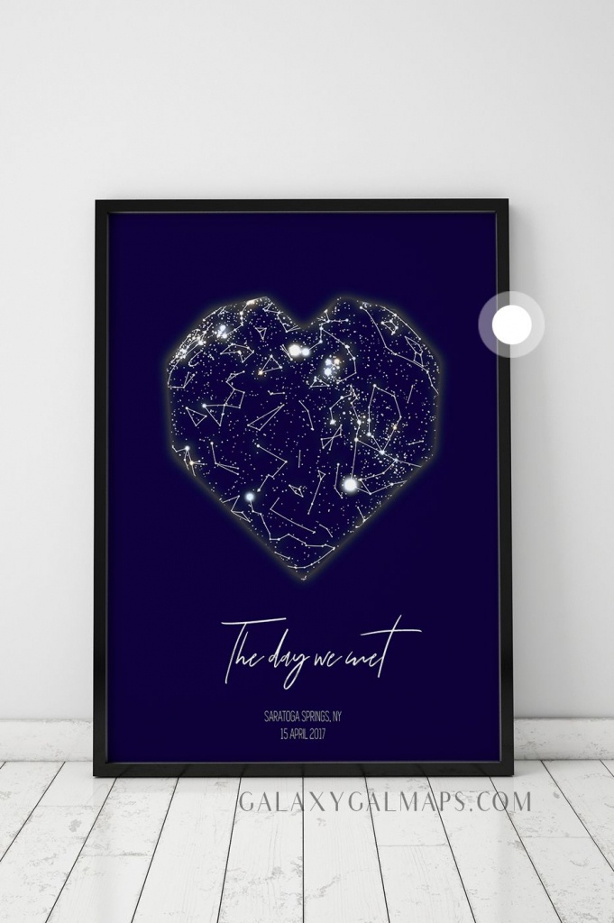 Unique Sky Map For Your Date - Star Poster Wall Art - Tiger Wall Art - Printable Star Map By Date