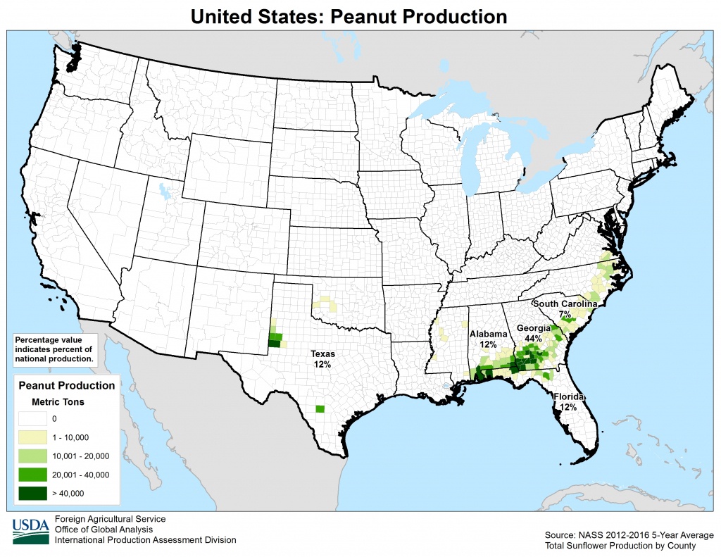 United States - Crop Production Maps - Usda Map Florida