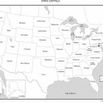 United States Labeled Map   Usa Map Black And White Printable