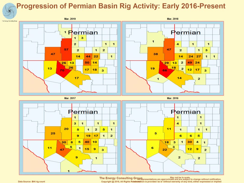 United States Oil And Gas Drilling Activity - Texas Rig Count Map ...